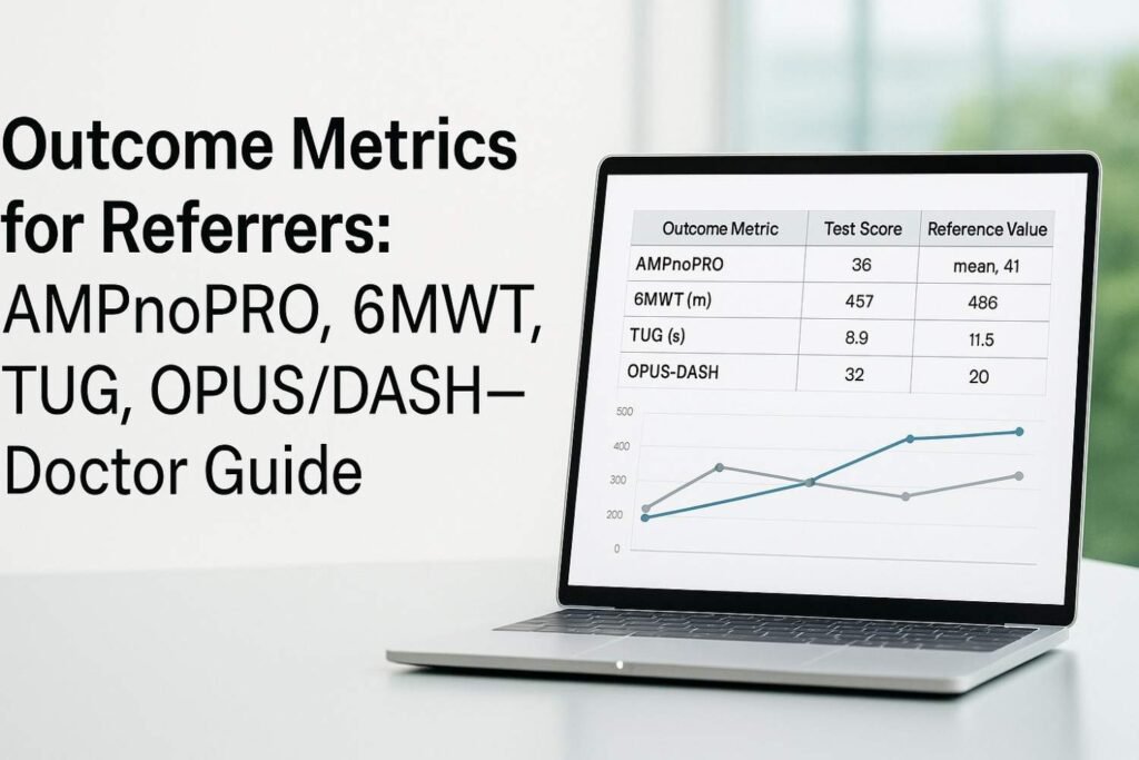 Outcome Metrics for Referrers: AMPnoPRO, 6MWT, TUG, OPUS/DASH—Doctor Guide