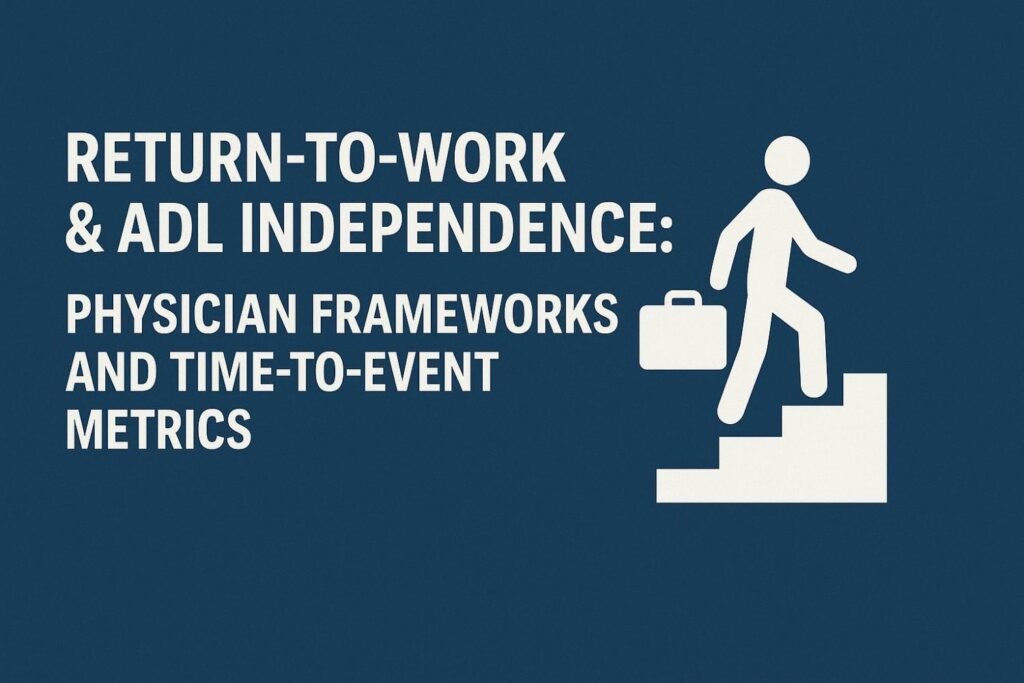 Return-to-Work & ADL Independence: Physician Frameworks and Time-to-Event Metrics