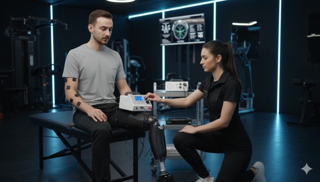 Electrical Muscle Stimulation, or EMS, is another doctor